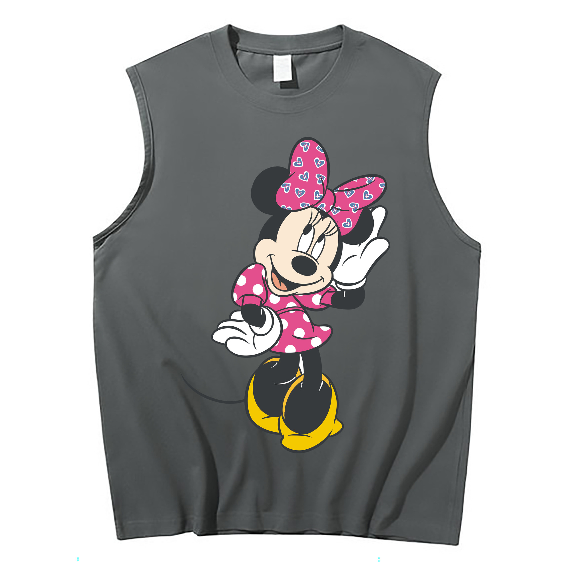 （画像用） ミッキーマウス Mickey Mouse コットン100％タンクトップ（フロントプリント）